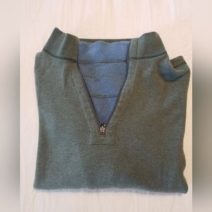 Tommy Bahama Reversible 1/4 Zip Flip Side XXL Long Sleeve Blue/Green